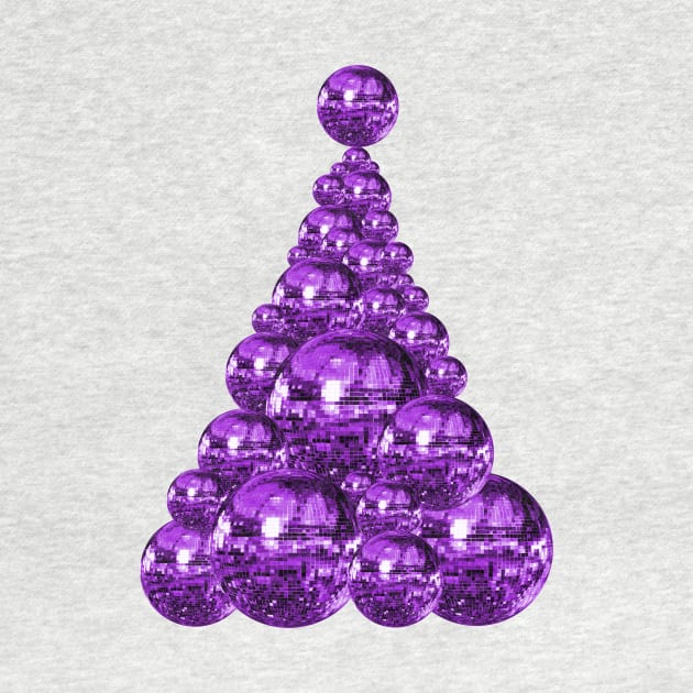 1970's Purple Disco Christmas Tree by Art by Deborah Camp